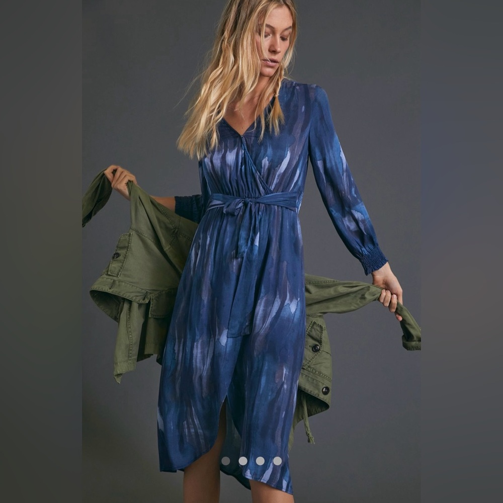 Anthropologie Cloth & Stone Astor Tie-Dye
Midi Dress